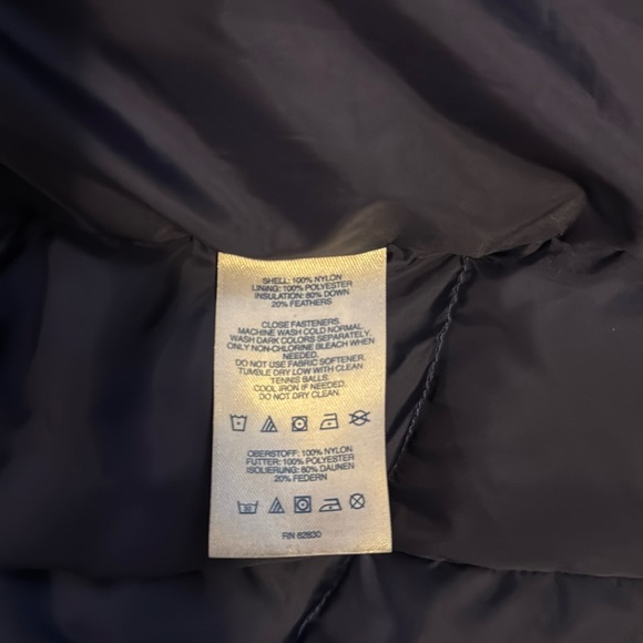 Lands’ End full length down puffer coat sz XS 2-4 - Picture 9 of 11